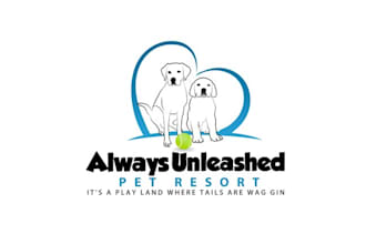 design glamorous custom pet resort logo