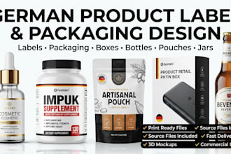 do german product label design,label packaging design,product label packaging