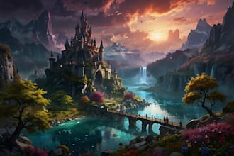 design stunning fantasy landscape