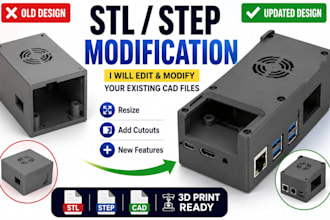 edit and modify your existing stl, step, or cad files