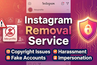 delete defaming, remove harassing, mass report for instagram