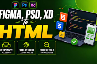 do figma to HTML CSS conversion using bootstrap or tailwind