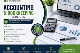 expert in accounting and finance, bookkeeping for UK account