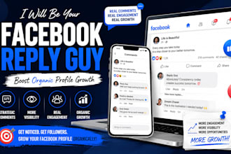do facebook reply guy engagement promotion boost organic growth