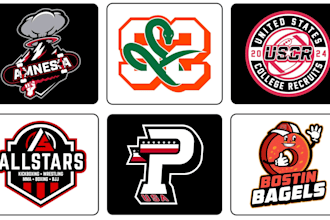 design modern football baseball basketball or sports mascot logo or any graphic