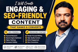 create engaging and SEO friendly content that ranks and converts