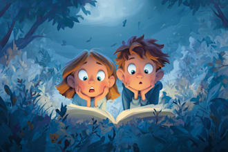 children story book illustration children story