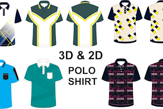 do polo shirt design with your idea and your club logo