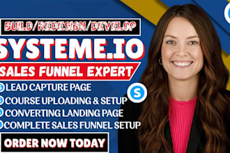 build systeme io sales funnel gohighlevel landing page clickfunnel online course