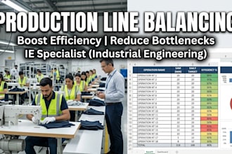 create line balancing solutions for manufacturing plants