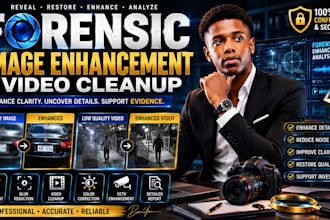 provide forensic image enhancement, video cleanup, enhance blurry images