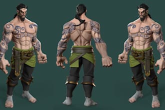 model stylized 3d cartoon character with rigging blender maya 3d animation