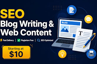 write SEO optimized blog articles and web content