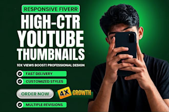 create high CTR thumbnail for you