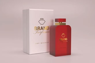design elegant luxury perfume logo and bottle label design