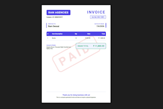 create a easy simple billing e invoice app for your business