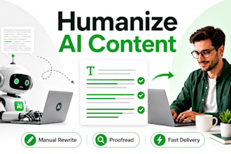 humanize ai content, rewrite, edit and proofread documents
