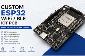 design custom esp32 wifi ble iot pcb smart home circuit board
