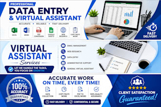 provide data entry and virtual assitant services