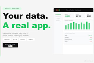 build a custom python web dashboard or data app
