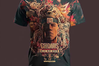 design anime inspired t shirt illustration