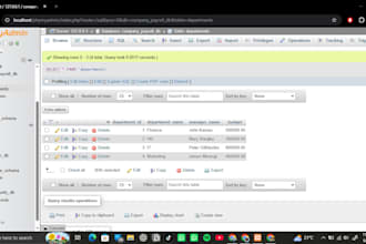 create a mysql database with tables and relationships using phpmyadmin