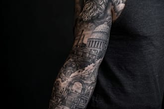 create a beautiful tattoo sleeve art
