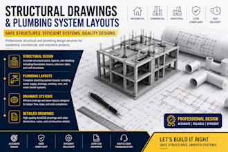 design residential commercial structural plumbing plans