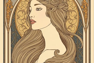 draw anything in art nouveau style