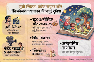 write engaging hindi stories and skincare content