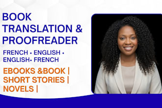 proofread and translate your fantasy or sci fi novel from english to french