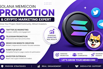 solana memecoin promotion, twitter, telegram promotion to investors