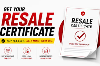 get resale certificate, seller permit and sales tax permit in any US stat
