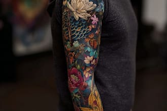 make a custom tattoo sleeve art as you want