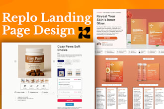 design redesign clone shopify landing page in replo
