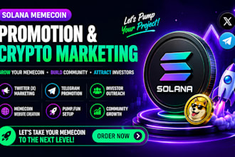 crypto marketing solana meme coin promotion boost solana meme coin token