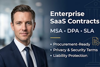 draft your b2b saas msa, sla, and dpa for enterprise sales