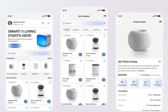 custom product catalog app, ecommerce product listing system and digital catalog