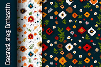 make a creative seamless pattern design