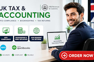 setup UK mtd tax account qb xero bookkeeping and non resident hmrc tax returns