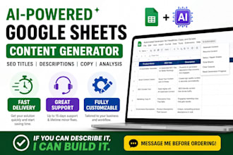 create an ai SEO content generator in google sheets