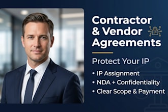 draft vendor and independent contractor agreements to protect your IP