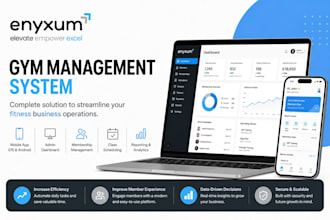build a complete gym management app with mobile app and admin portal dashboard