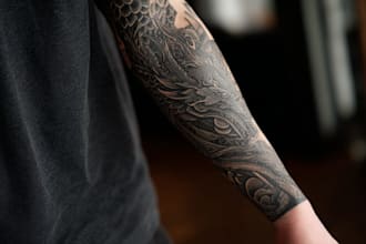 create a tattoo design of tattoo sleeve
