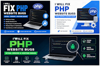 fix PHP website bugs, mysql database errors and hosting issues