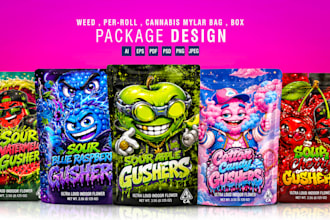 cannabis packaging, mylar bag, label design, custom cannabis packaging