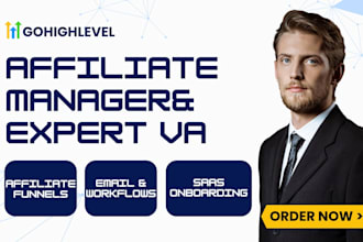 be your gohighlevel affiliate manager for ghl VA and affiliate marketing