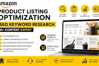 do amazon product listing optimization SEO keyword research a plus content