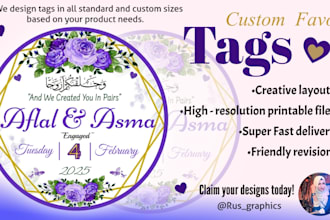 design custom gift and favor tags