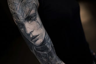 draw an awesome tattoo sleeve art